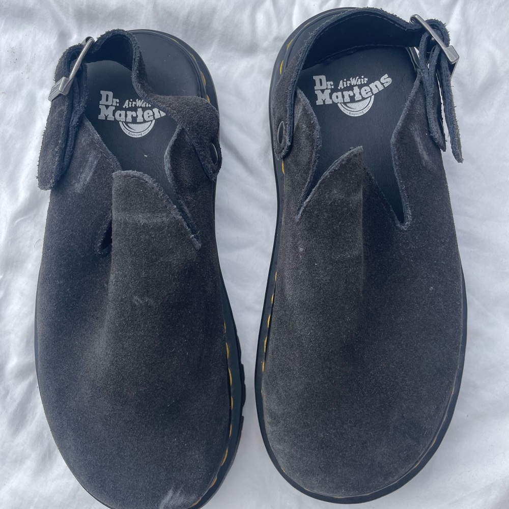 Dr. Martens Black Suede Women's Shoes
